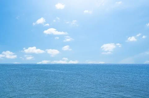 Ocean Background Texture Surface Blue Sea and Horizon Nature Summer Stock Photos