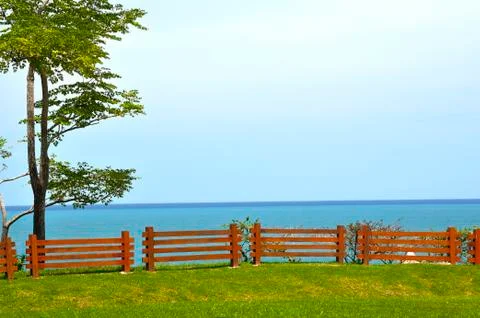 Ocean backyard Stock Photos