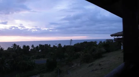 Ocean from a balcony Stock Footage 63325865