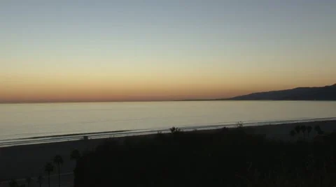 Ocean bay, dusk Stock Footage 956898