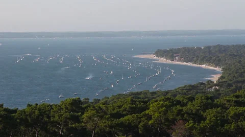 Ocean Bay Skyline High Angle View Stock Footage 27692272