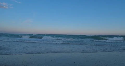  ocean beach after sunset Stock Footage 140346979