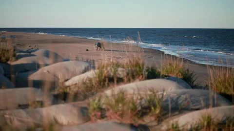 Ocean, beach and a car Video stock 22309027