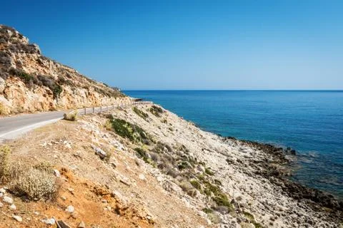 Ocean beach on the Crete Foto stock