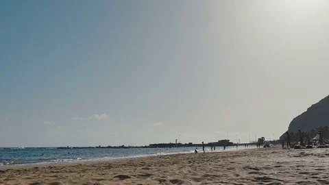 Ocean beach hot summer's day. Stock Footage 70770934