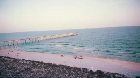 Ocean Beach Pier at Magic Hour Stock Footage 53043464