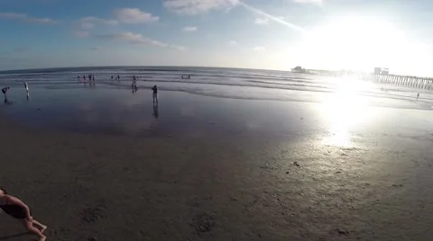 Ocean Beach Pier view Stock Footage 48372854