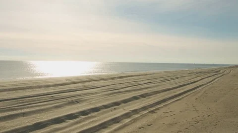 Ocean beach sand view Stock Footage 75174465