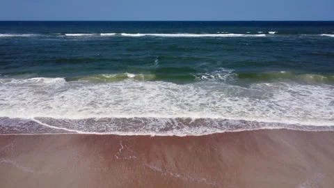 Ocean Beach Shore with Majestic Waves Stock Footage 243201355