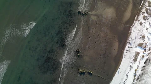 Ocean, Beach, Snow Stock Footage 232430121