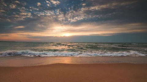 Ocean beach sunrise Stock Footage 150241950