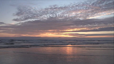 Ocean beach sunset Stock Footage 165245500