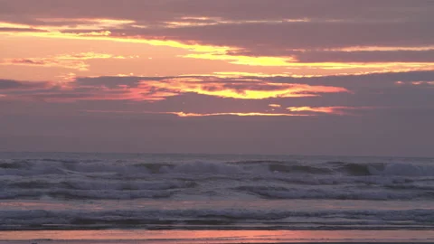Ocean beach sunset Stock Footage 165245612