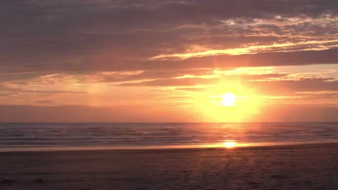 Ocean beach sunset Video stock 165245772