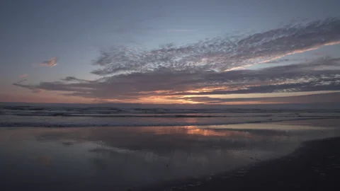 Ocean beach sunset Stock Footage 165245810