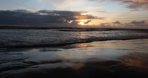 Ocean beach sunset Stock Footage 165263841