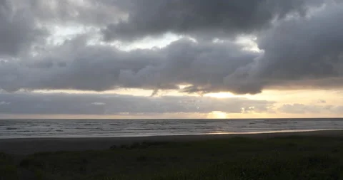 Ocean beach sunset Stock Footage 165264177