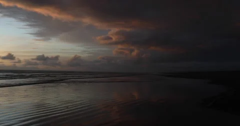 Ocean beach sunset Stock Footage 165264289