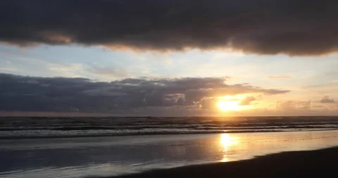 Ocean beach at sunset Stock Footage 165264559