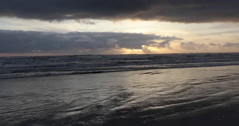 Ocean beach sunset Stock Footage 165264571