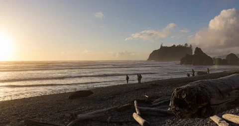 Ocean Beach sunset time lapse Stock Footage 165241666
