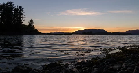 Ocean beach sunset time lapse Stock Footage 165245269