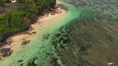 Ocean, beach, temple above the ocean | Bali, Indonesia | 4K video Stock Footage 169072282