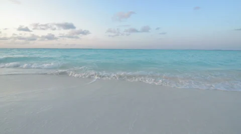 Ocean beach waves in the Bahamas Stock Footage 38378924