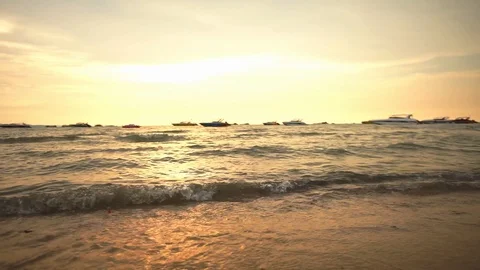 Ocean beach waves on beach Stock Footage 102213147