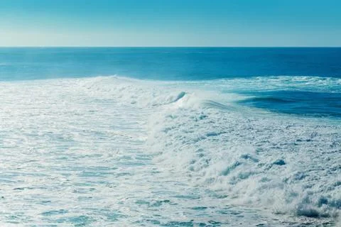 Ocean with big foamy waves Stock Photos