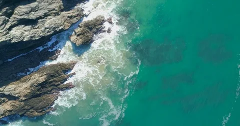 Ocean Birds Eye View, Cornwall Stock Footage 104853126