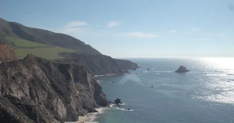 The Ocean by Bixby Bridge Stock Footage 278565683