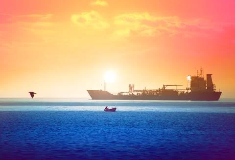 Ocean bliss, a magic sunset Stock-Fotos