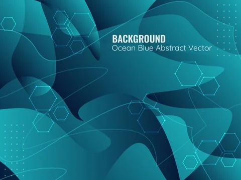 Ocean blue abstract vector background Stock Illustration
