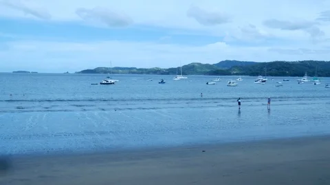 Ocean blue beach Stock Footage 126557986