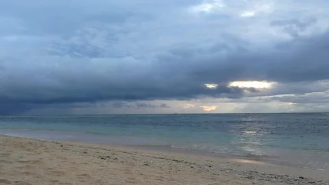 Оcean blue, calm, relax, rest, beach, sky Stock Footage 207083288