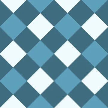 Ocean Blue White Diamond Chessboard Background Stock Illustration