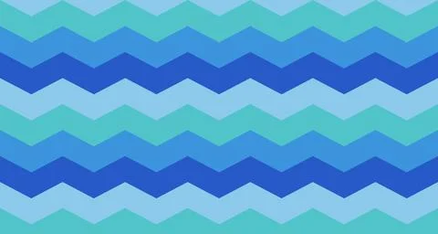 Ocean blue zigzag pattern background Stock Illustration
