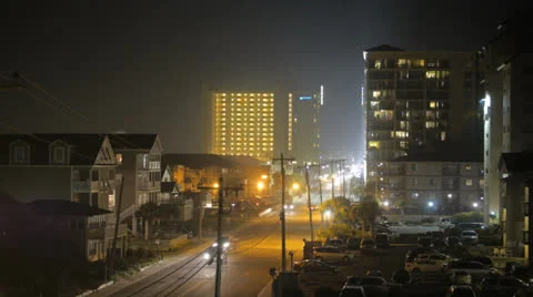 Ocean Blvd - Timelapse at night Stock Footage 25571303