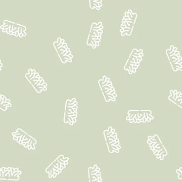 Ocean bottom seaweed line vector seamless pattern イラスト素材