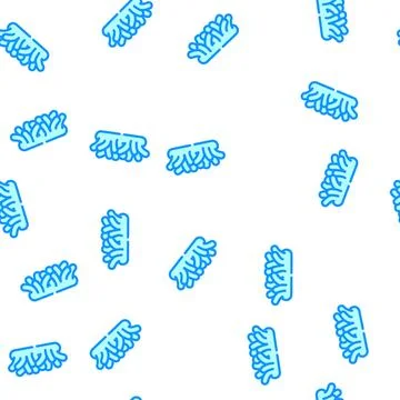 Ocean bottom seaweed vector seamless pattern Illustrazione stock