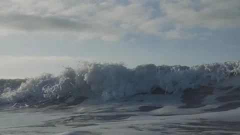 The ocean is calm and the sky is cloudy Stock Footage 298246500