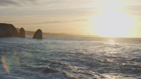The ocean is calm and the sun is setting Stock Footage 298246587