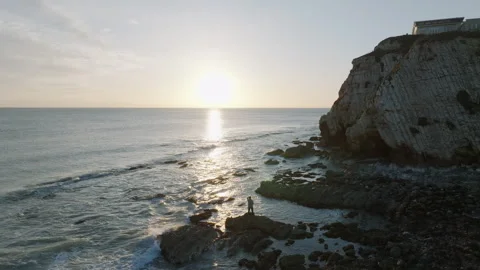 The ocean is calm and the sun is setting Stock Footage 298252471