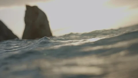 The ocean is calm and the sun is setting Stock Footage 298268809