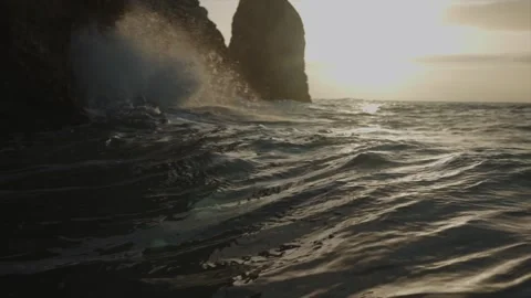 The ocean is calm and the sun is setting Stock Footage 298268888