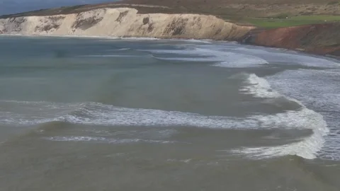 The ocean is calm and the waves are small Stock Footage 297077821