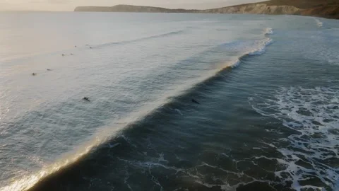 The ocean is calm and the waves are small Stock Footage 297078036