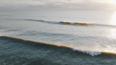 The ocean is calm and the waves are small Stock Footage 297078063