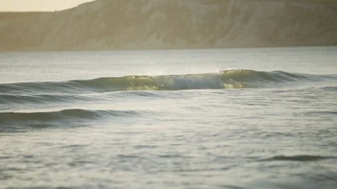 The ocean is calm and the waves are small Stock Footage 297949567